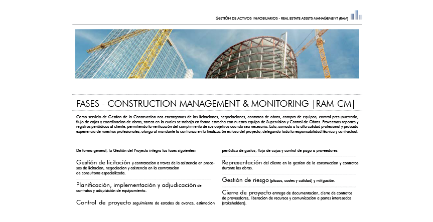 Fases 'Construction Management & Monitoring - RAM-CM'